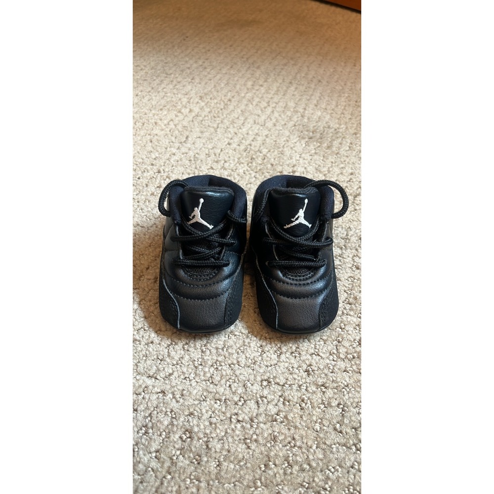 Jordan 12 Retro Winterized Black Infant Crib Shoes Size 1C 812878-013